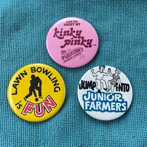 Vintage pin-back buttons